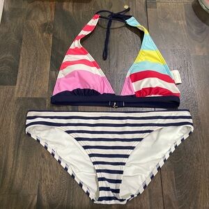 Kate Spade striped bikini size XL (size tags were removed)